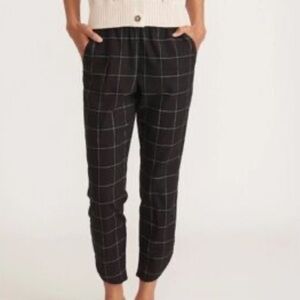 Marine Layer Black Checkered Women's Pants